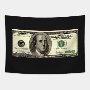 100 dollars, millionaire club Tapestry