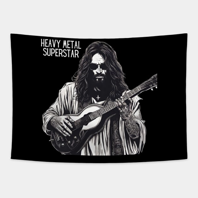 JESUS MEME -Jesus Christ Heavy Metal Star Tapestry by Klau