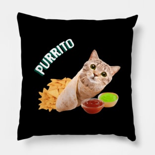 Purrito Cat In A Burrito Pillow