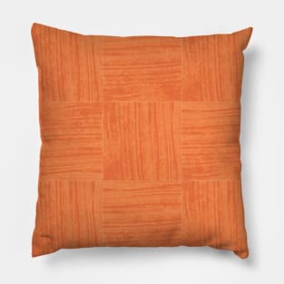 Nine Orange Squares Pillow