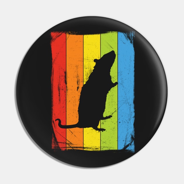 Rainbow Rat Pin by fizzyllama