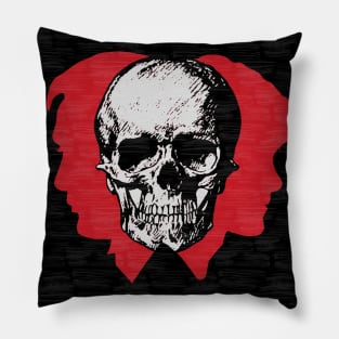 Hannibal Hannigram Murder Husbands Blood Red Profile with Skull Pillow