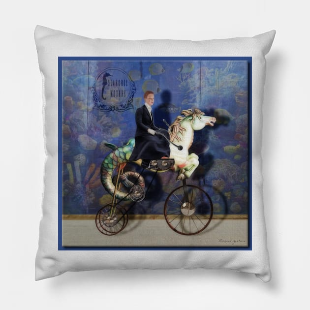 Sea Horse Motors Pillow by rgerhard