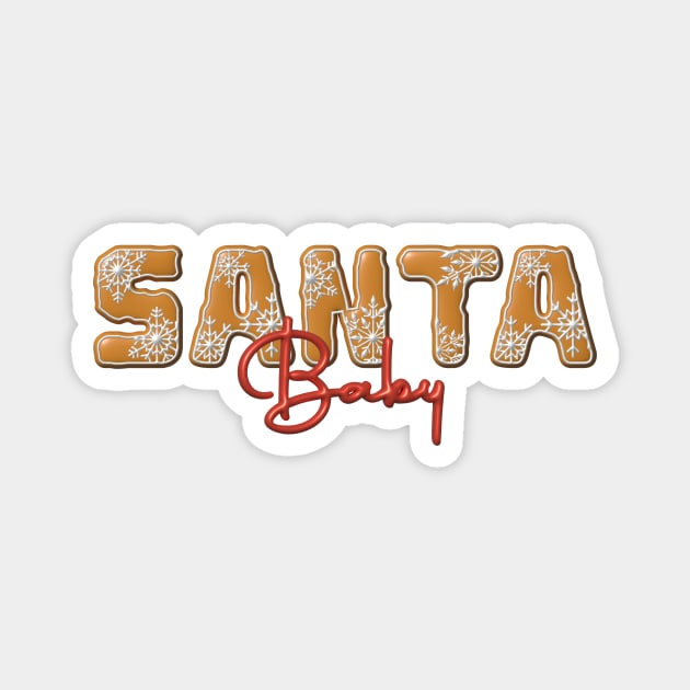 Santa Baby Christmas Design Magnet by DreStudico