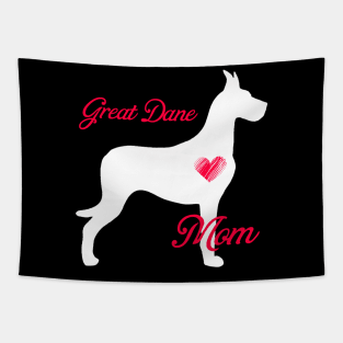 Great dane terrier mom   cute mother's day t shirt for dog lovers Tapestry