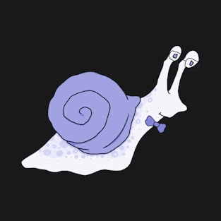 Cute Periwinkle Professor Snail T-Shirt