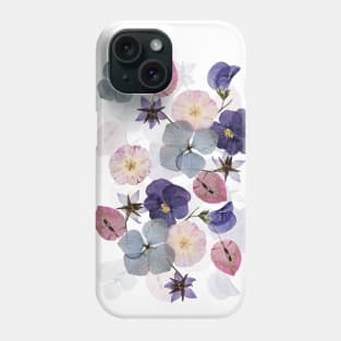 pressed flowers lilac Phone Case