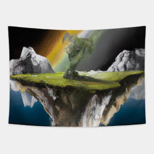 Flying Island Outer Space Tapestry