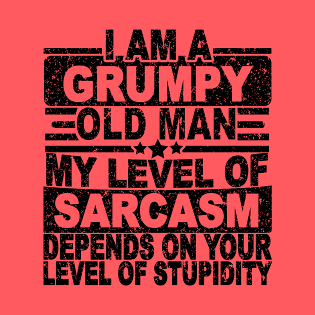 I AM A GRUMPY OLD MAN MY LEVEL OF SARCASM by SilverTee