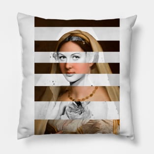 Woman with a Veil by Raphael and Hedy Lamarr Pillow