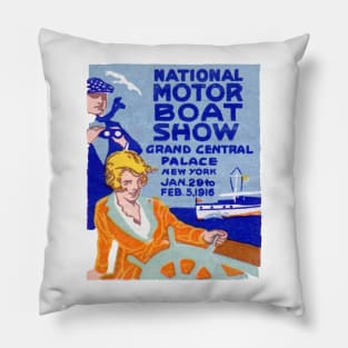 1916 New York City Boat Show Pillow