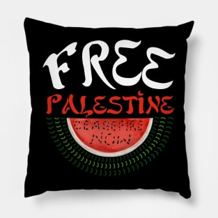 Free Palestine Watermelon Kefiah Peace No War Ceasefire Pillow