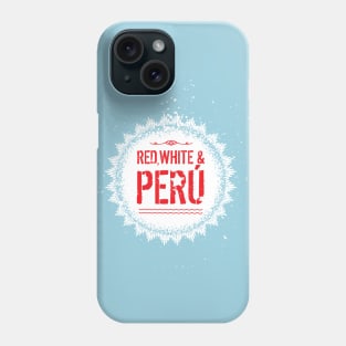 Red White and Peru burst Phone Case