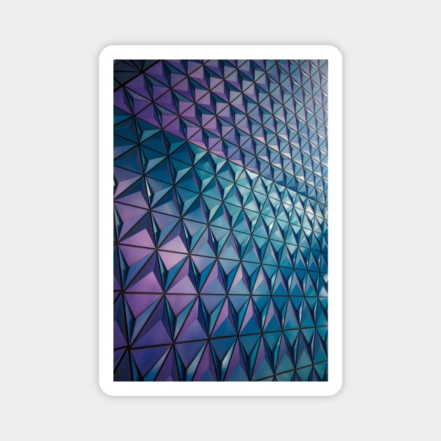 Purple Blue Geometric Pattern Magnet by NewburyBoutique