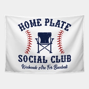 Home Plate  Social Club, Midday, Softball Mom, Softball Dad, Softball Game Day, Softball Grandma, Softball Family Tapestry