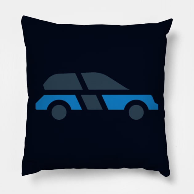 Car Blue On Pillow by Socity Shop