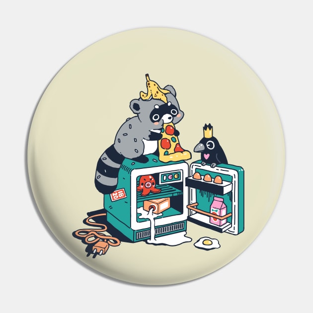 Raccoon and leftovers Pin by Freeminds