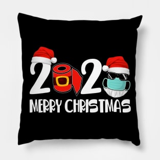 Merry Christmas 2020 Quarantine Christmas Santa Face Mask Pillow