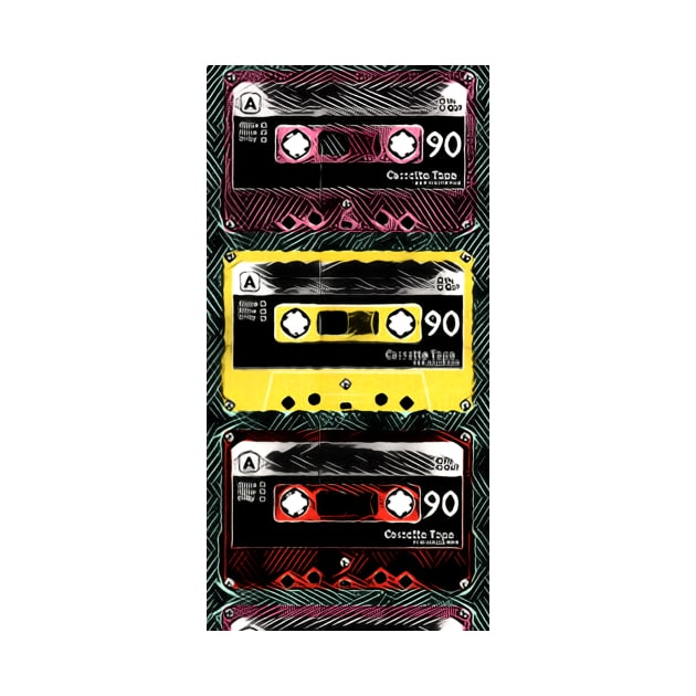 pattern and design from a collection of old fashioned C90 cassettes by mister-john