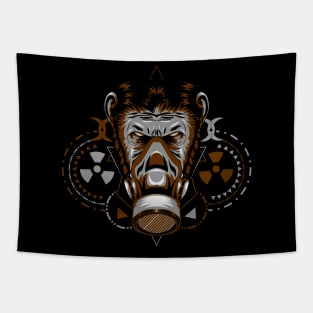 apes mask monkey ilustration Tapestry