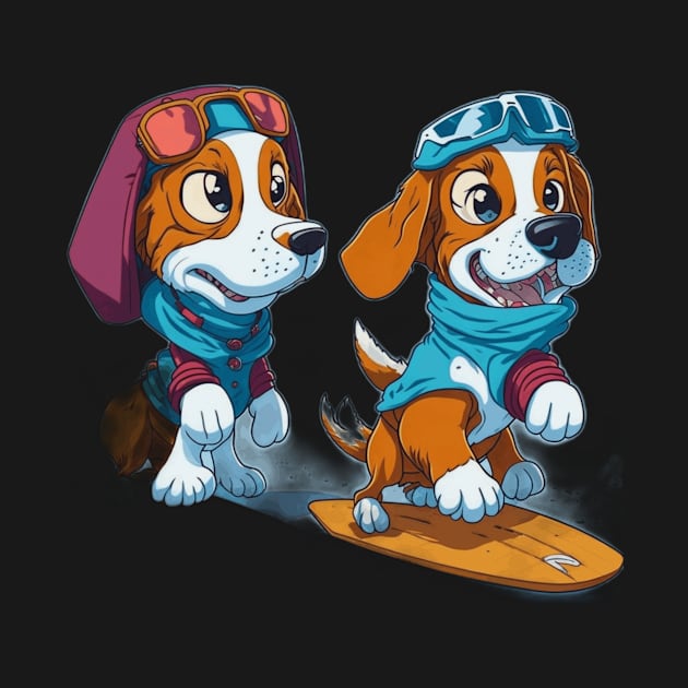 Twin Puppies' Adorable Adventures in World of Cuteness by luxury artista