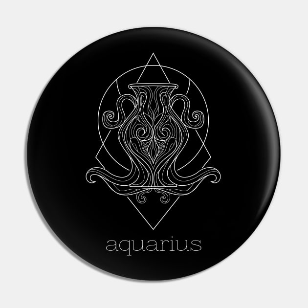 Aquarius Zodiac Sign Pin by simplecreatives