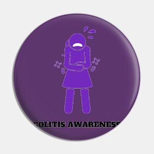 Colitis Silhouette woman Pin