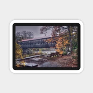 An Albany Covered Bridge Autumn Magnet