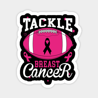 Tackle Breast Cancer Awareness Football Pink Ribbon Women Magnet