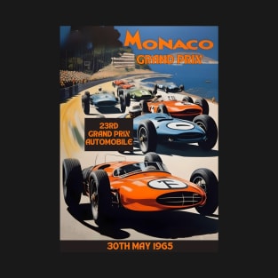 1965 Monaco Grand Prix Racing Poster T-Shirt