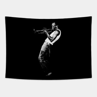 Miles Davis Halftone Retro Vintage Tapestry