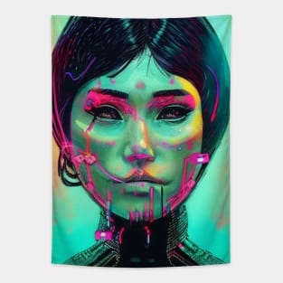 otaku girl anime face Tapestry