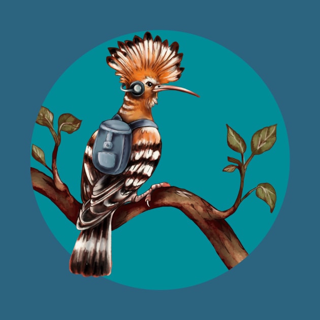 a stylized hoopoe bird by EEVLADA