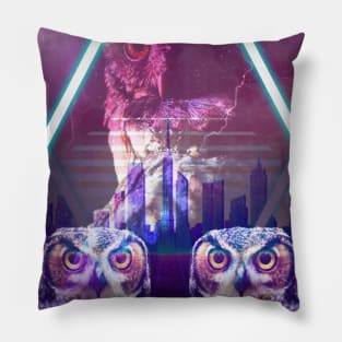 Trippy Owl Rave Pillow