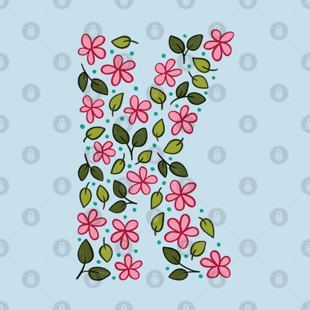 Floral Monogram Letter K by SRSigs