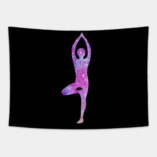 Yoga Namaste Watercolor Yogi Pose Tapestry
