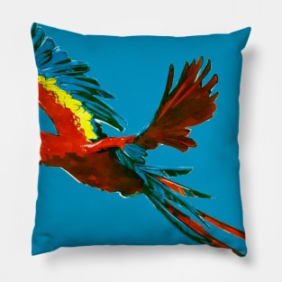 Scarlet Macaw 2 Pillow