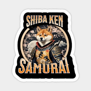 Shiba Ken Samurai Magnet