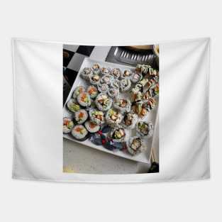 Little bit of an afternoon sushi platter Tapestry