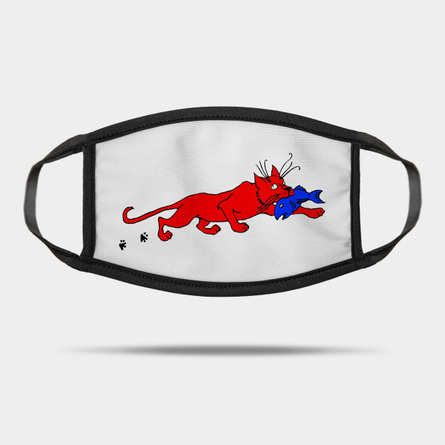 Red Cat Restaurant Mask Teepublic Uk