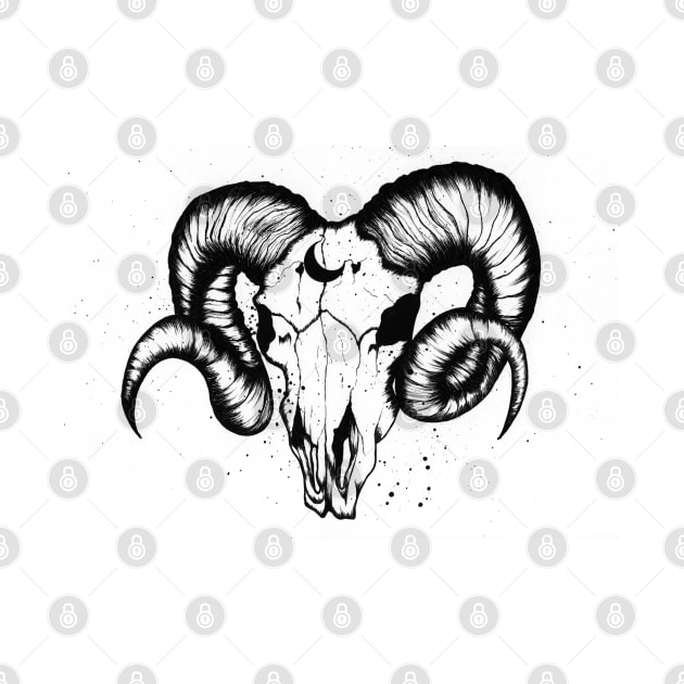 Goat Skull by snowsart