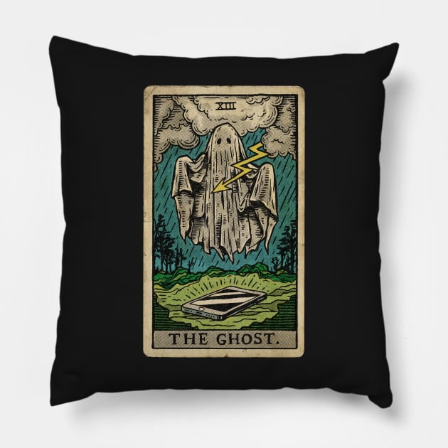 The Ghost Tarot Card Pillow by woutervanempel