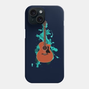 Auditorium Style Acoustic Guitar All Mahogany Phone Case