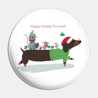 Dachshund xmas Pin