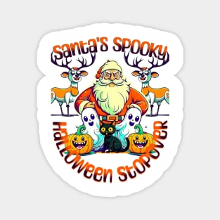 Santa's Spooky Halloween Stopover Magnet