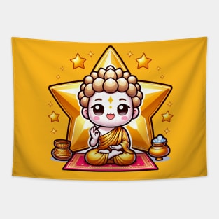 Vidyaraja Gold Buddah God Tapestry