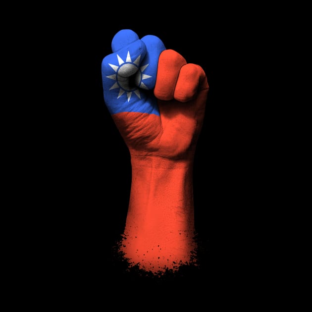 Flag of Taiwan on a Raised Clenched Fist by jeffbartels