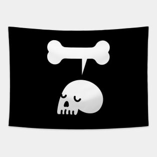 Skull Overhinking Bones Tapestry