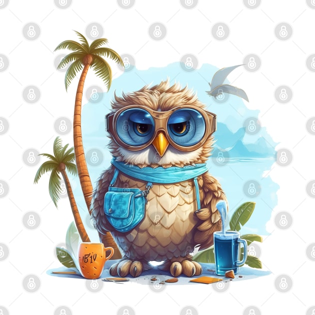 Owl on Vacation #3 by Chromatic Fusion Studio