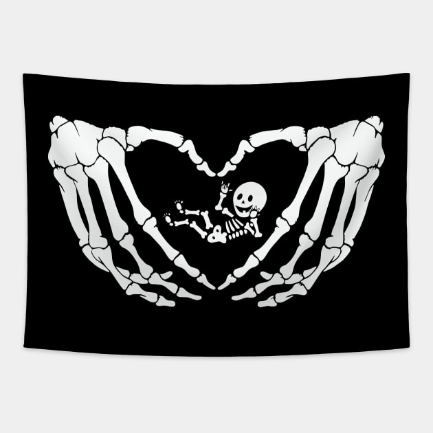 Womens Halloween XRay Pregnancy Expecting Baby Tapestry by teespringplus